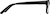 Side view of Rectangle Glasses 663621 in Black thumbnail