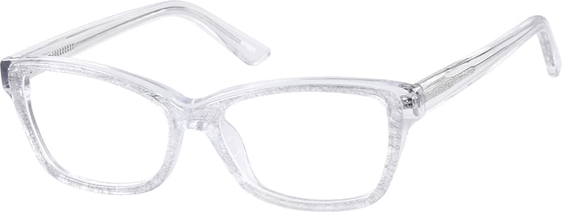 Angle view of Cat-Eye Glasses 665023 in Clear