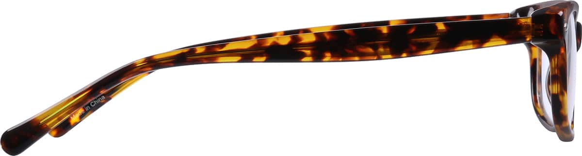 Side view of Rectangle Glasses 665125 in Tortoiseshell