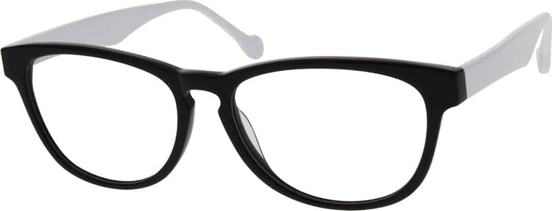 Angle view of Square Glasses 665421 in Black