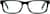 Front view of Kids’ Rectangle Glasses 667521 in Black thumbnail