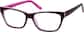 Angle view of Kids’ Rectangle Glasses 669321 in Dark Brown/Pink thumbnail
