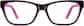 Front view of Kids’ Rectangle Glasses 669321 in Dark Brown/Pink thumbnail