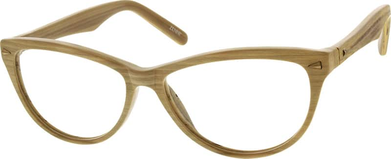 Angle view of Cat-Eye Glasses 669932 in Yellow