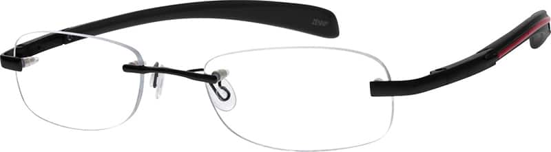 Zenni Rimless Black Rimless Glasses #671021 | Zenni Optical