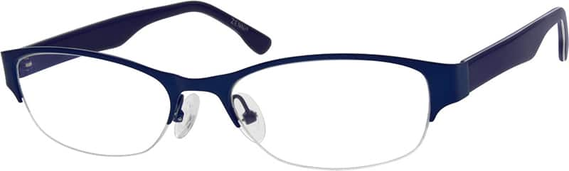 Angle view of Oval Glasses 673216 in Blue