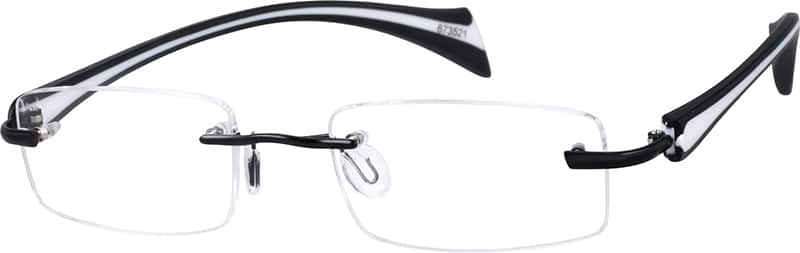 Zenni Rimless Black Rimless Glasses #673521 | Zenni Optical