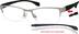 Rectangle Glasses 673611 in Silver