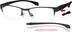 Rectangle Glasses 673612 in Gray