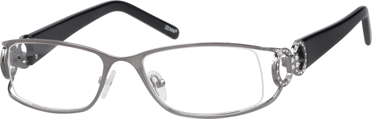 Gray Rectangle Glasses #676112