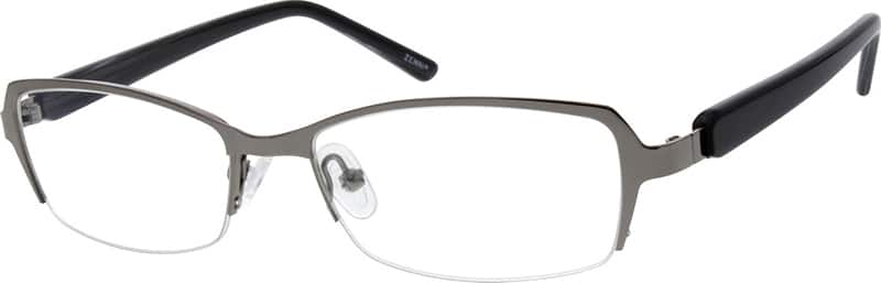 Angle view of Rectangle Glasses 679312 in Gray