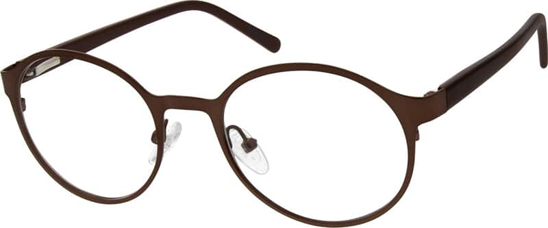 Angle view of Round Glasses 679715 in Brown