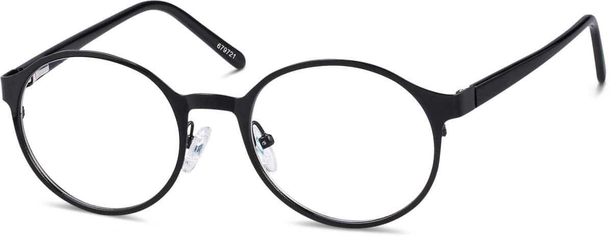 Angle view of Round Glasses 679721 in Black