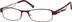 Rectangle Glasses 684518 in Red
