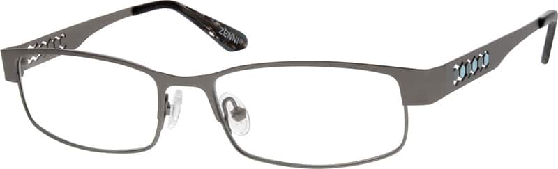 Angle view of Rectangle Glasses 685212 in Gray