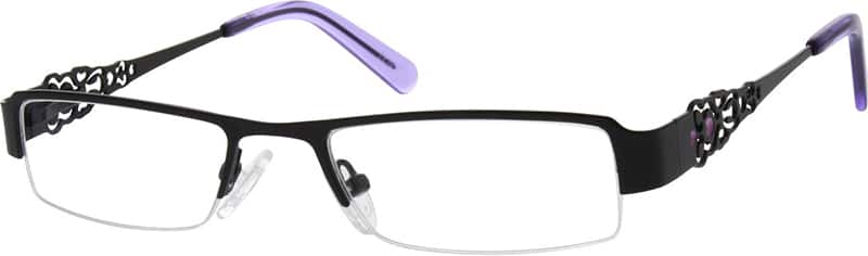 Angle view of Oval Glasses 687221 in Black