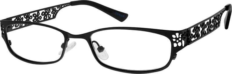 Angle view of Oval Glasses 687521 in Black