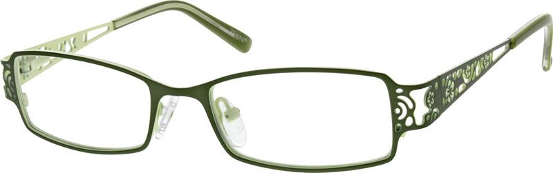 Angle view of Rectangle Glasses 688524 in Green