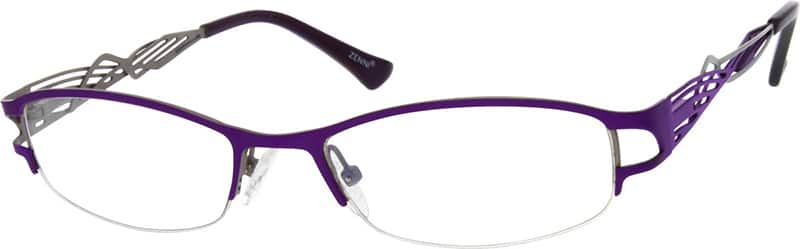 Angle view of Oval Glasses 688617 in Purple