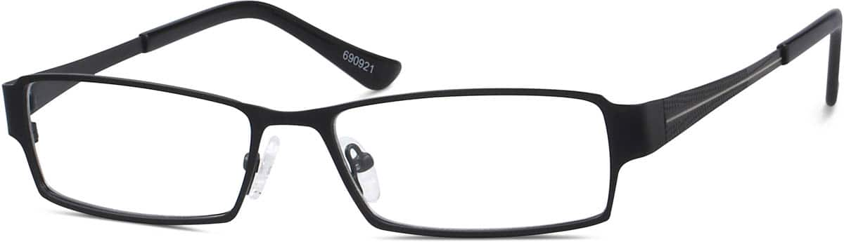 Angle view of Rectangle Glasses 690921 in Black