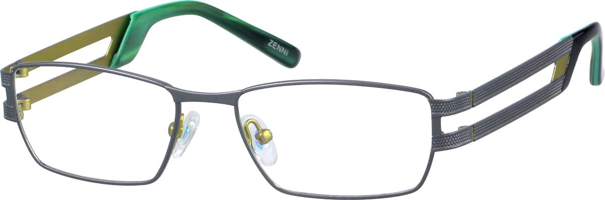 Angle view of Rectangle Glasses 692312 in Gray