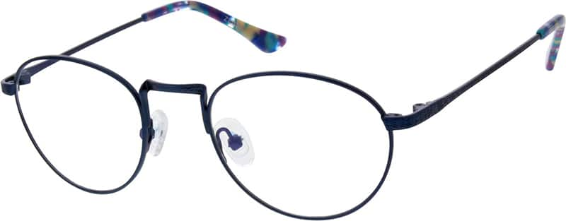 Angle view of Oval Glasses 692416 in Blue