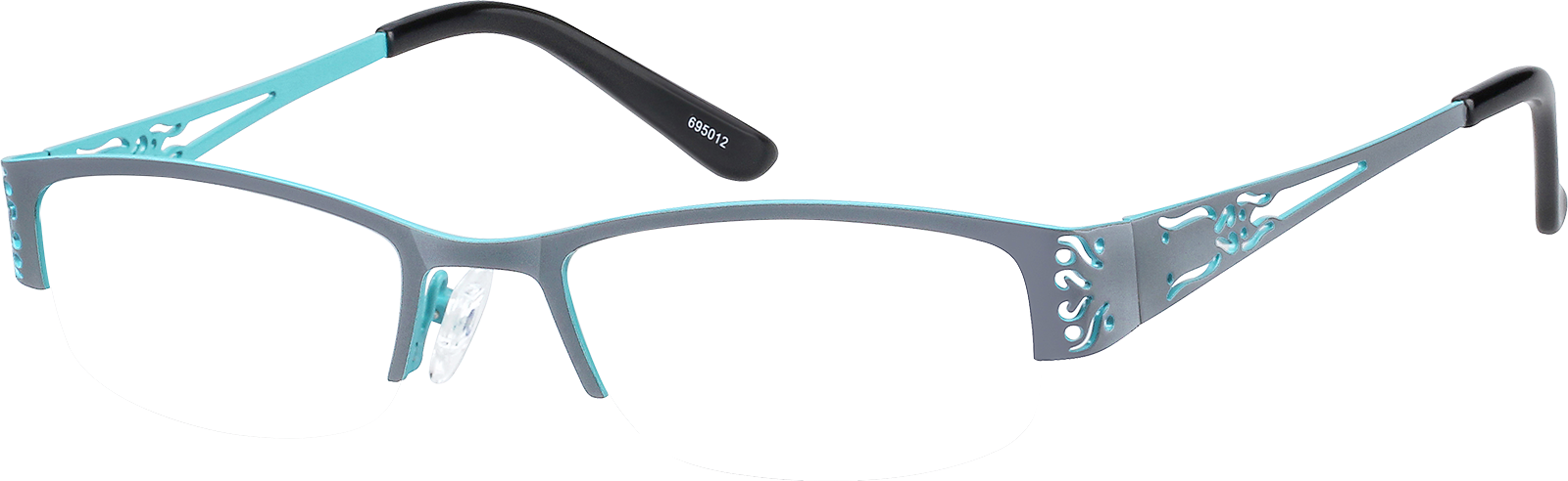 よしみ Gray Rectangle Glasses #695012 | Zenni Optical