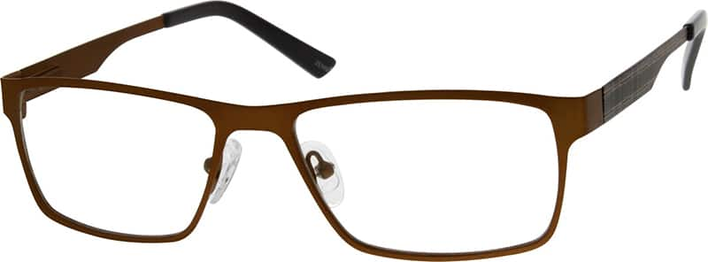 Angle view of Rectangle Glasses 695915 in Brown