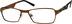 Rectangle Glasses 696015 in Brown