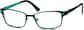 Angle view of Rectangle Glasses 696421 in Black thumbnail