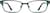 Front view of Rectangle Glasses 696421 in Black thumbnail