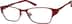 Rectangle Glasses 698018 in Red