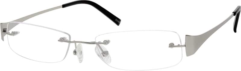Zenni Rimless Silver Rimless Glasses #699711 | Zenni Optical