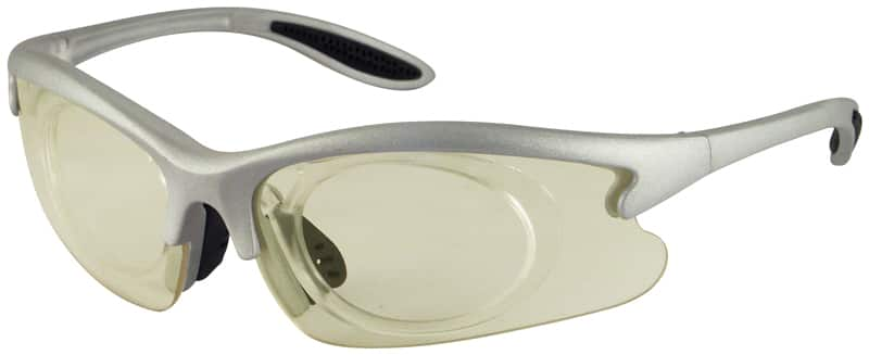 Angle view of Prescription Wind Goggles 700111 in Silver