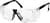 Angle view of Sport Glasses 702023 in Clear thumbnail