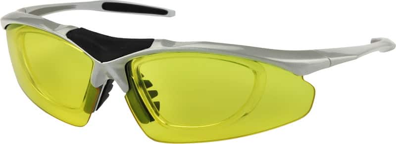 Angle view of Prescription Wind Goggles 702811 in Silver