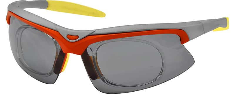 Angle view of Prescription Wind Goggles 703622 in Gray