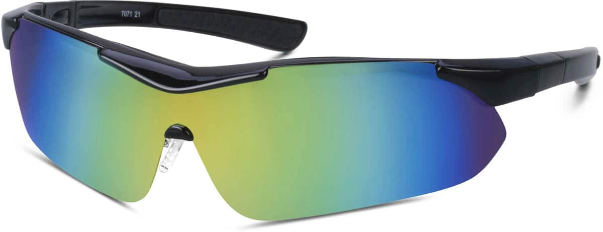 Angle view of Sport Sunglasses 707121 in Black