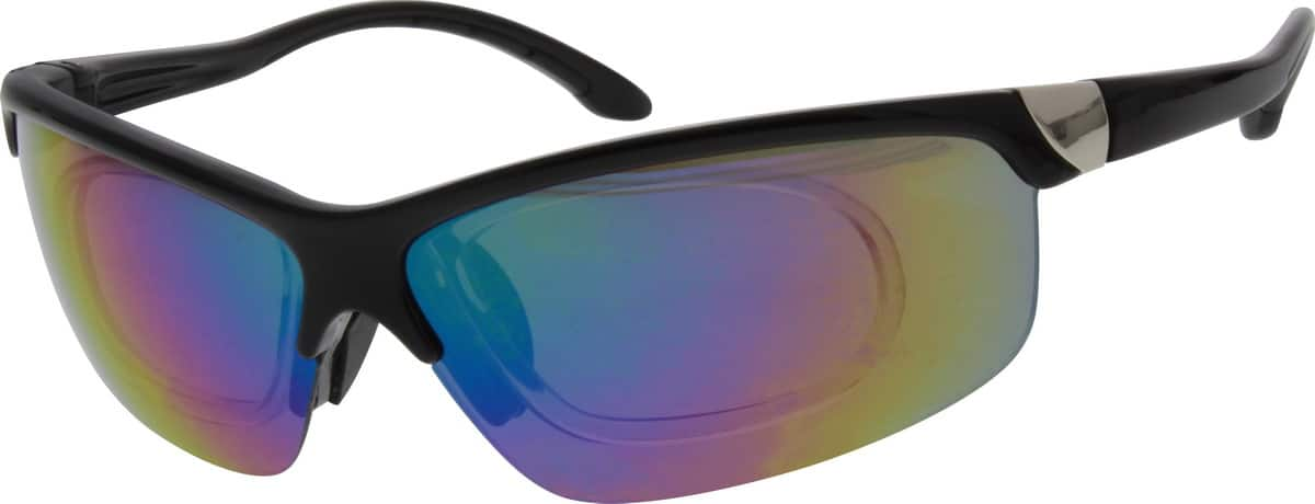 Angle view of Prescription Wind Goggles 707921 in Black