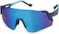 Angle view of Sports Sunglasses 708816 in Blue thumbnail