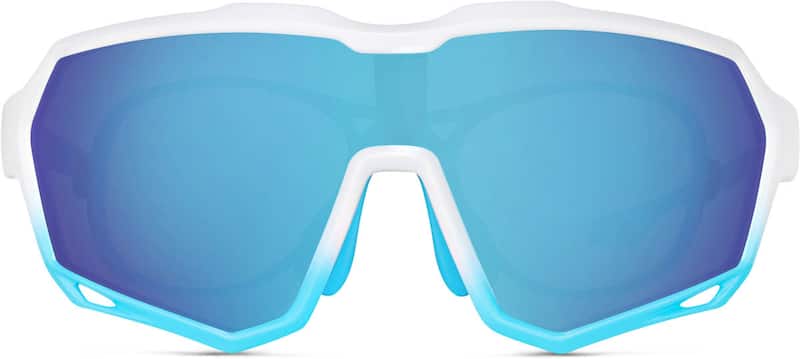 White/Blue Sports Sunglasses