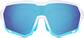 Front view of Sports Sunglasses 708916 in White/Blue thumbnail