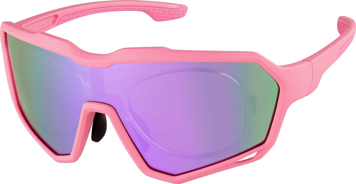 Angle view of Sports Sunglasses 708919 in Pink