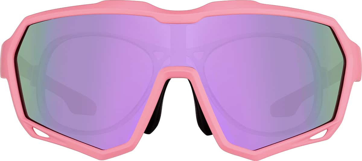 Front view of Sports Sunglasses 708919 in Pink