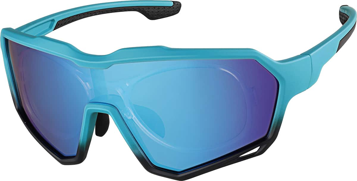 Angle view of Sports Sunglasses 708926 in Blue