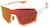 Angle view of Sports Sunglasses 708942 in White/Orange thumbnail