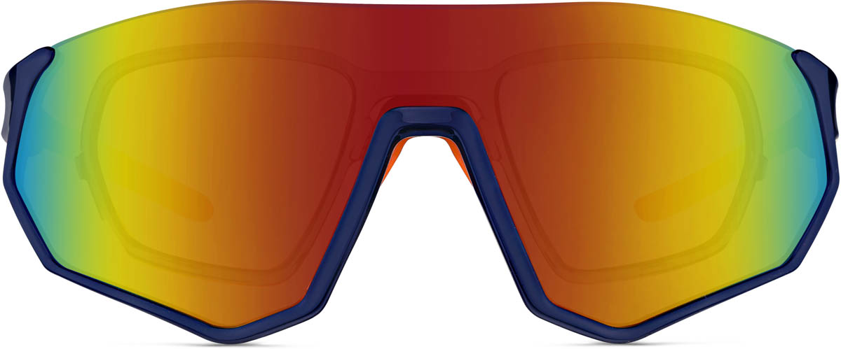 Blue Wrap-Around Sunglasses