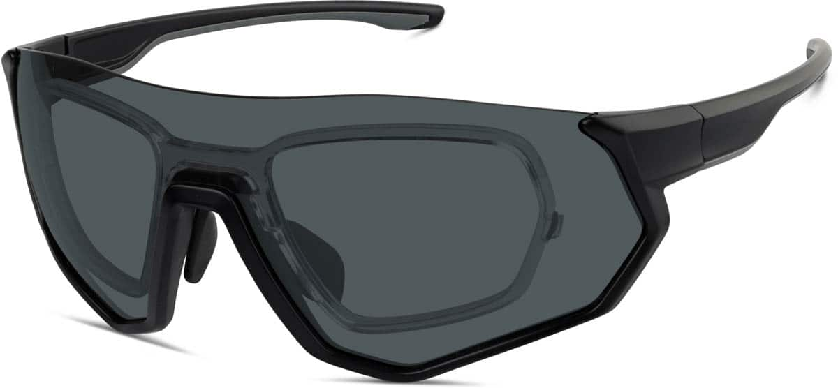 Angle view of Aviator Sunglasses 709221 in Black