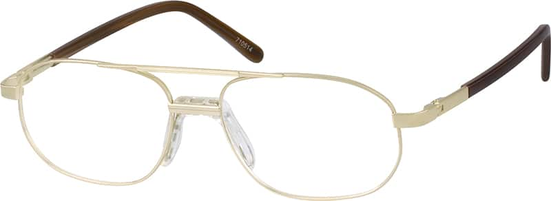 Angle view of Aviator Glasses 710514 in Gold