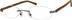 Rimless Glasses 711915 in Brown